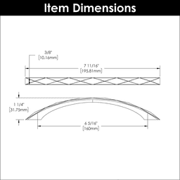 6-5/16" Karat Arch Pull, Matte Black (10/Box) Alt 5 - Image