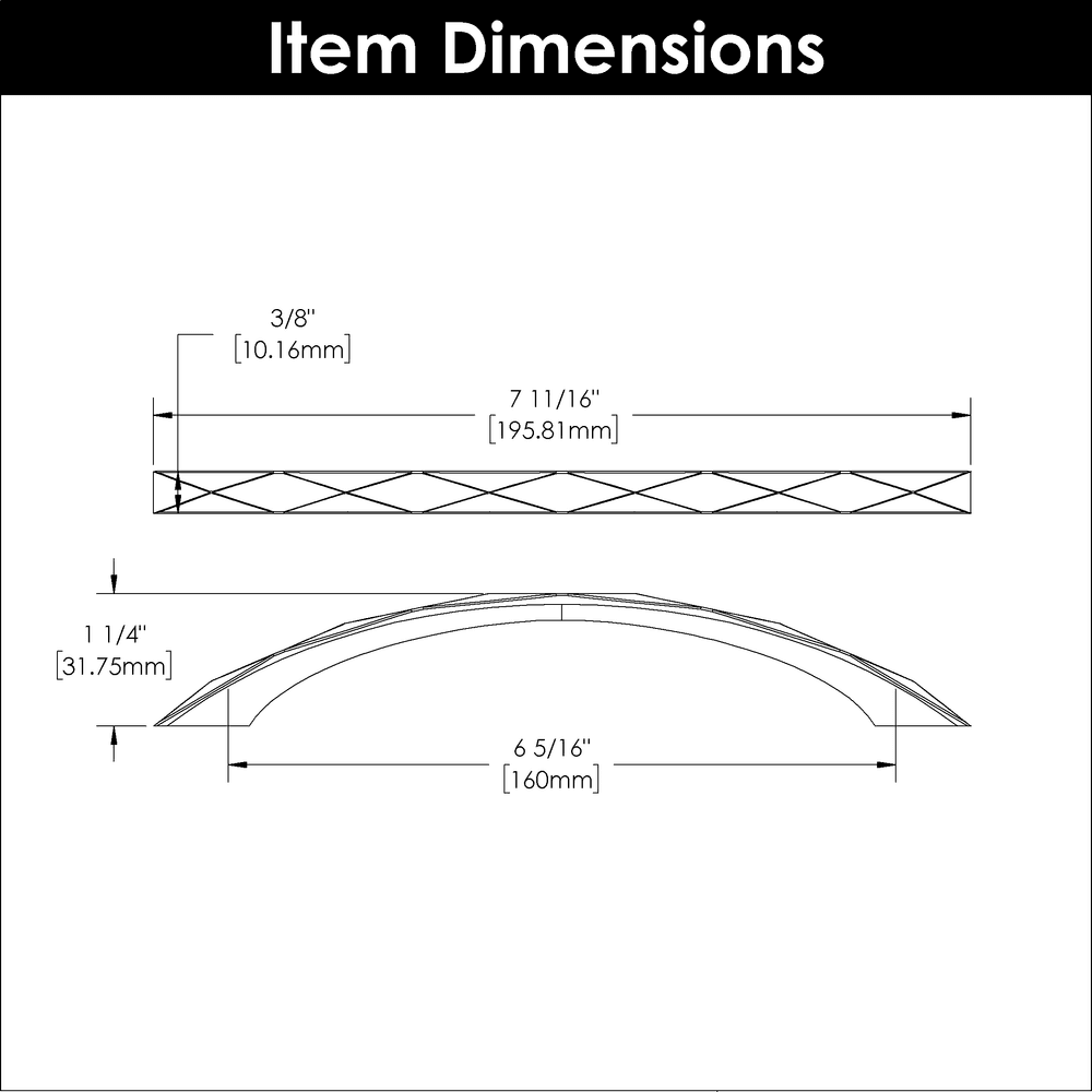 6-5/16" Karat Arch Pull, Satin Nickel (10/Box) Alt 5 - Image