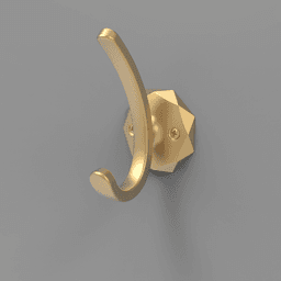 1-1/4" Karat Hook, Brushed Golden Brass Alt 2 - Image