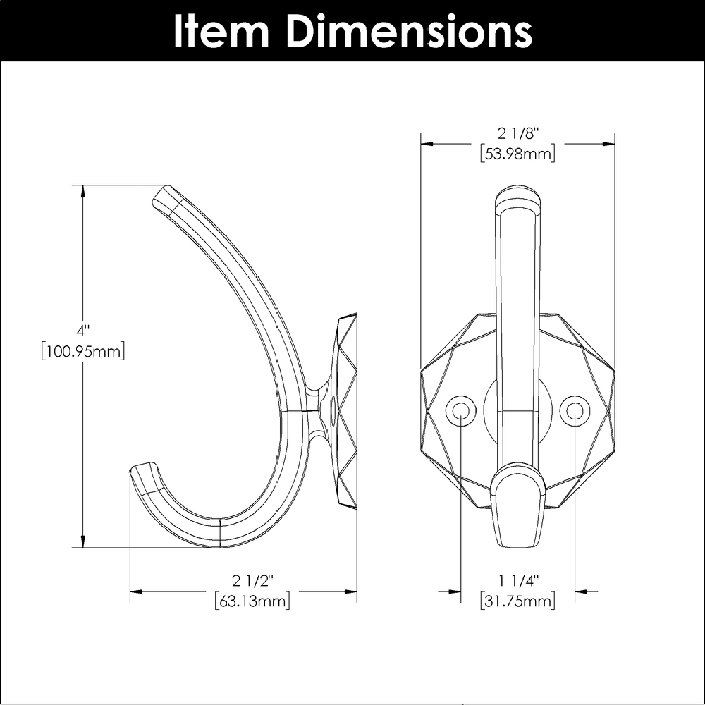 1-1/4" Karat Hook, Brushed Golden Brass Alt 4 - Image