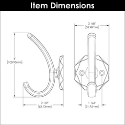 1-1/4" Karat Hook, Brushed Golden Brass Alt 4 - Image