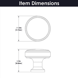 1-1/4" Piper Cabinet Knob, Champagne Bronze Alt 2 - Image