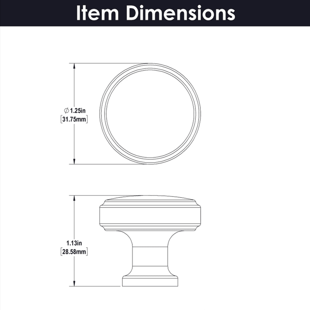 1-1/4" Piper Cabinet Knob, Brushed Golden Brass Alt 2 - Image