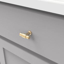 1-5/8" X 5/8" Piper T-Cabinet Knob, Brushed Golden Brass (10/Box) Alt 2 - Image