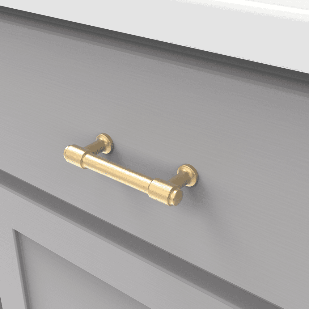 3" Piper Bar Pull, Brushed Golden Brass (10/Box) Alt 2 - Image