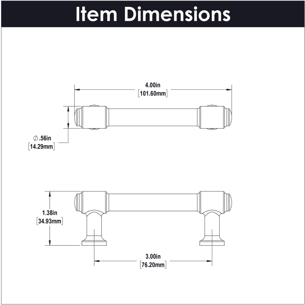 3" Piper Bar Pull, Satin Nickel (10/Box) Alt 4 - Image