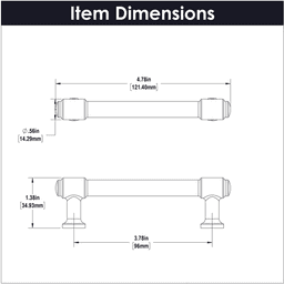 3-3/4" Piper Bar Pull, Brushed Golden Brass (10/Box) Alt 4 - Image