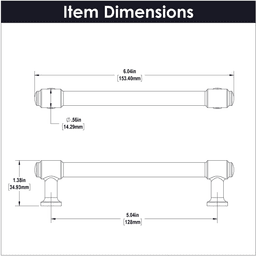 5-1/16" Piper Bar Pull, Matte Black Alt 4 - Image