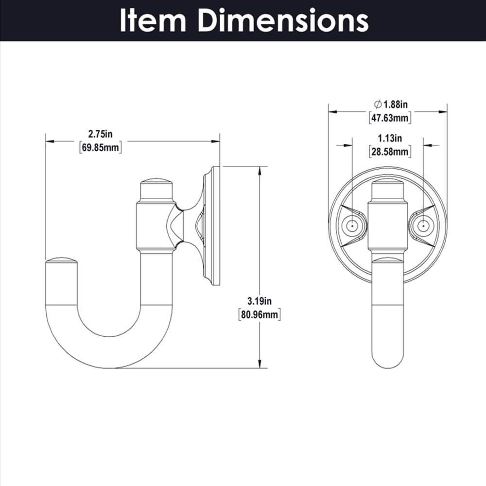 1-1/8" Piper Hook, Brushed Golden Brass Alt 3 - Image