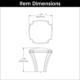 1-1/8" Veranda Square Cabinet Knob, Brushed Golden Brass Alt 2 - Image