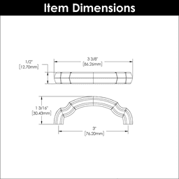 3" Veranda Arch Pull, Chrome Alt 2 - Image