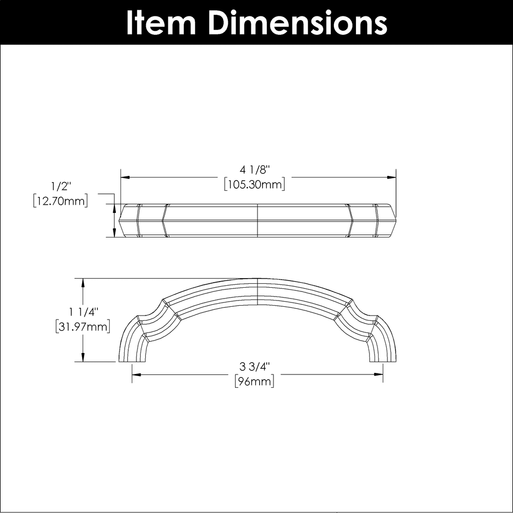3-3/4" Veranda Arch Pull, Brushed Golden Brass Alt 2 - Image