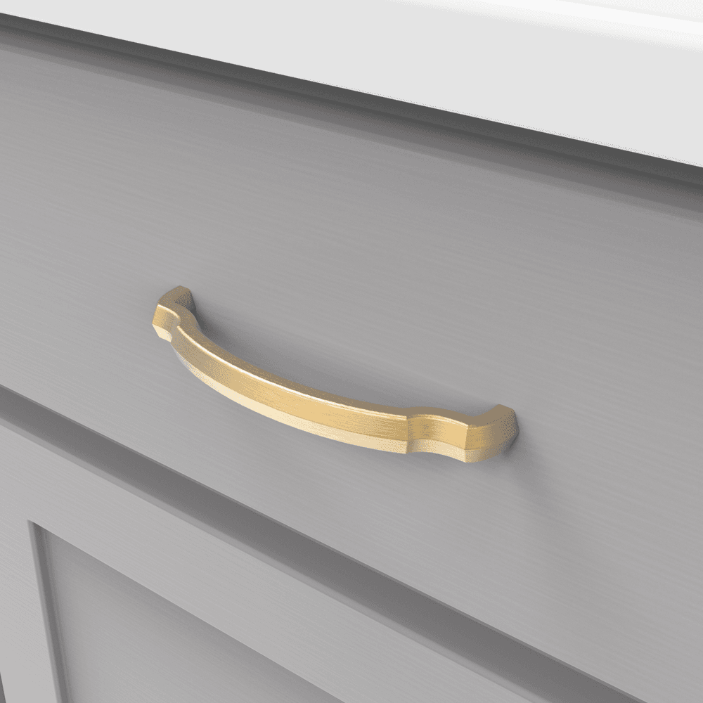 5-1/16" Veranda Arch Pull, Brushed Golden Brass Alt 1 - Image