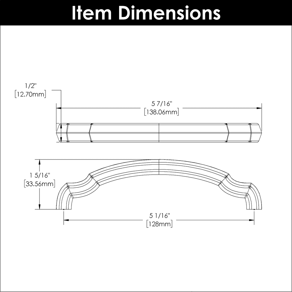 5-1/16" Veranda Arch Pull, Brushed Golden Brass Alt 2 - Image