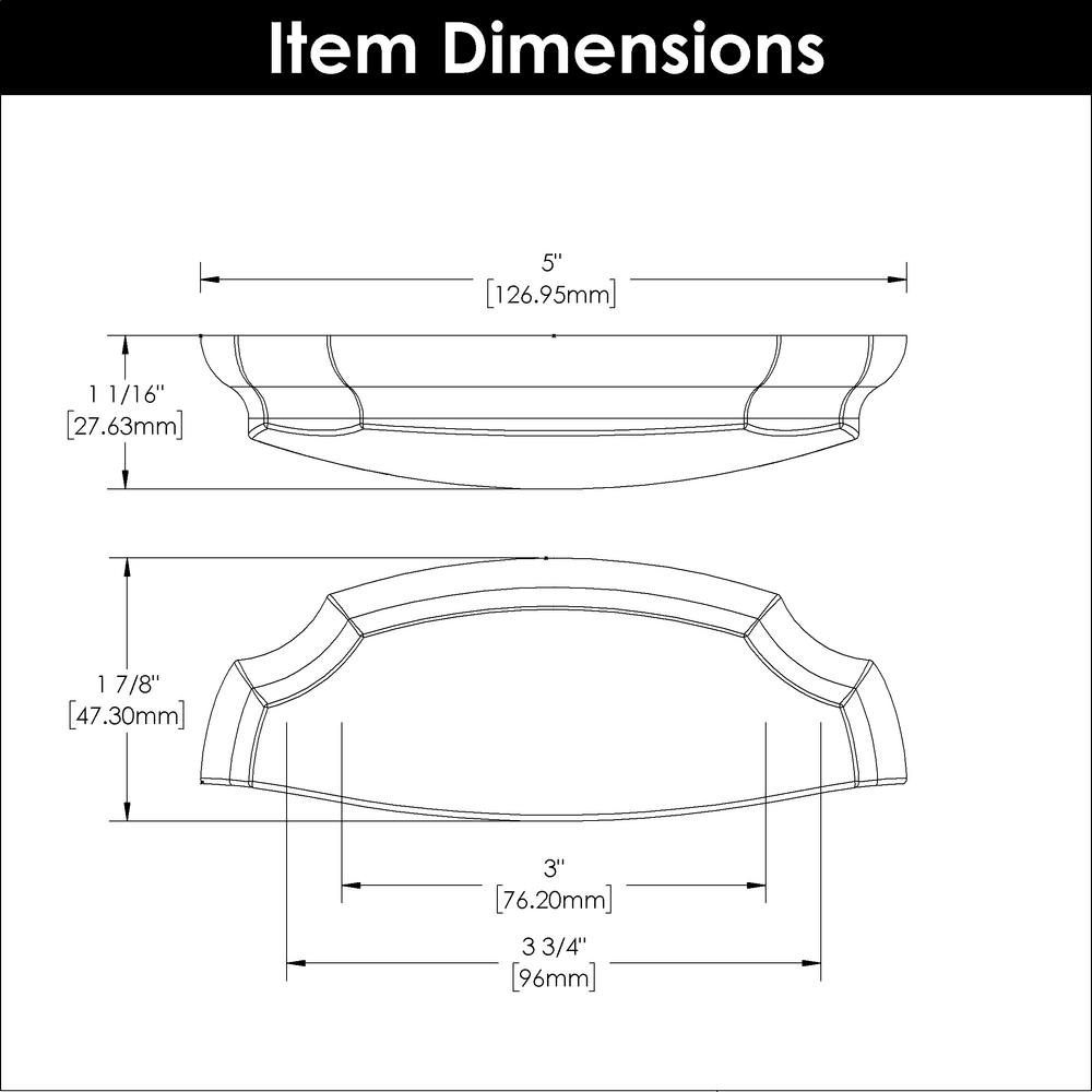 3" Veranda Cup Pull, Brushed Golden Brass (10/Box) Alt 2 - Image