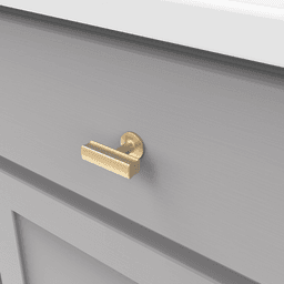 1-15/16" X 15/16" Woodward T-Cabinet Knob, Brushed Golden Brass Alt 4 - Image