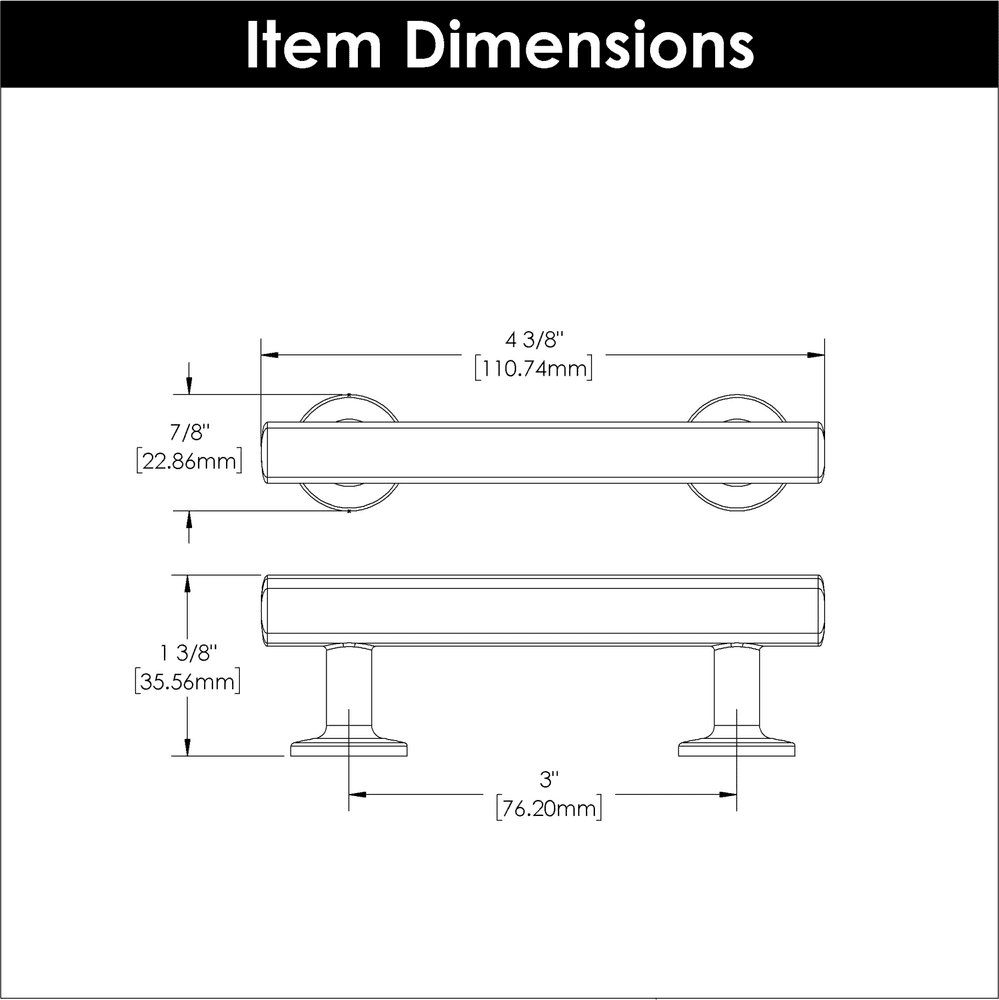 3" Woodward Bar Pull, Brushed Golden Brass (10/Box) Alt 4 - Image