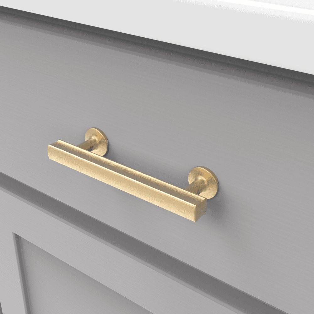 3-3/4" Woodward Bar Pull, Brushed Golden Brass (10/Box) Alt 3 - Image