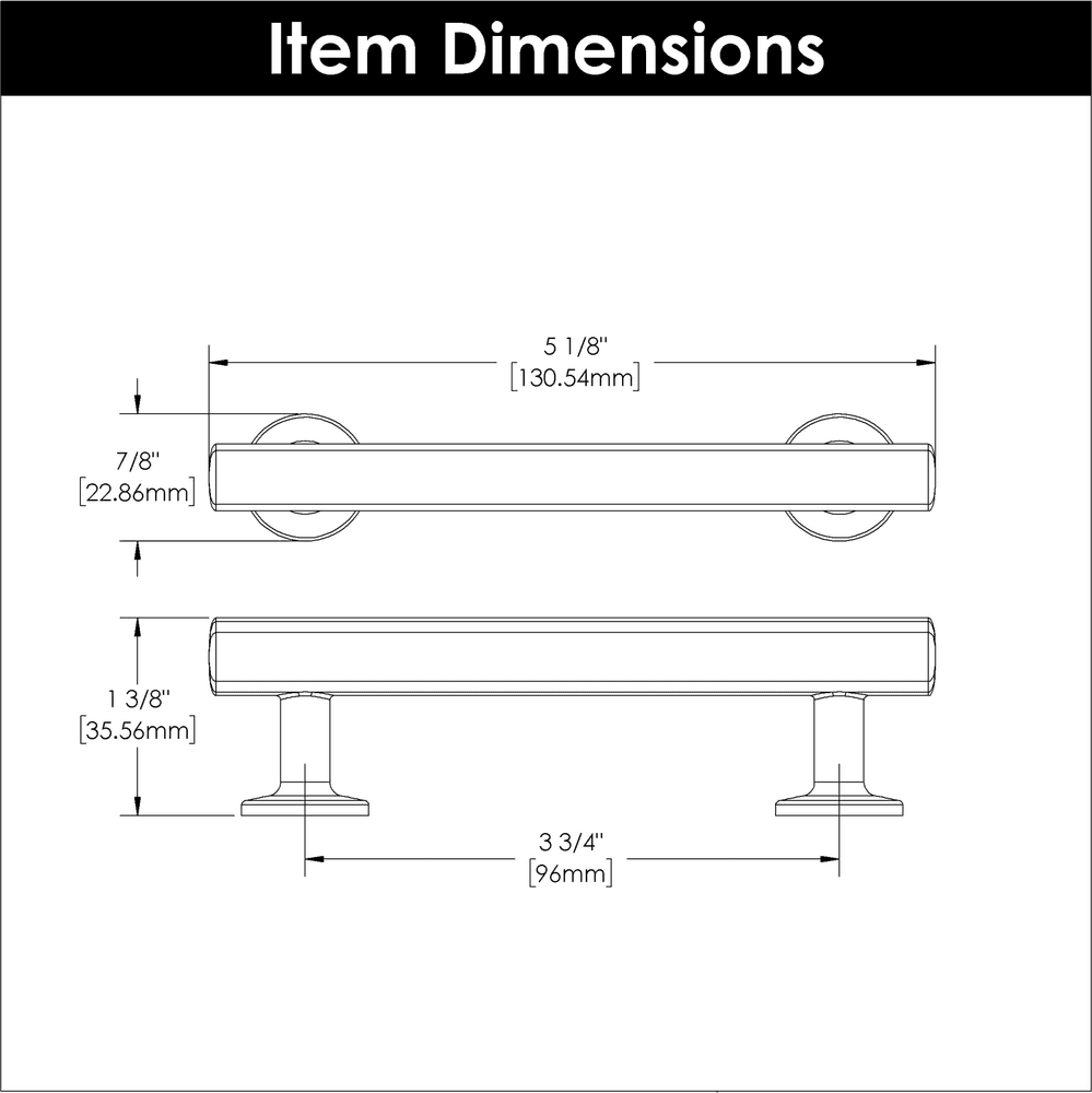 3-3/4" Woodward Bar Pull, Brushed Golden Brass (10/Box) Alt 4 - Image