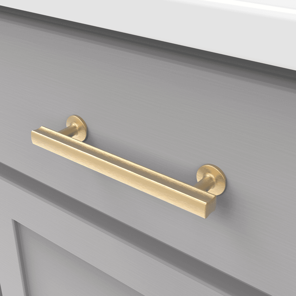 5-1/16" Woodward Bar Pull, Brushed Golden Brass (10/Box) Alt 1 - Image