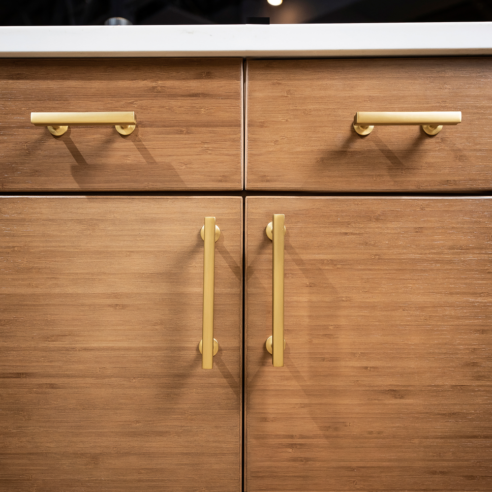 5-1/16" Woodward Bar Pull, Brushed Golden Brass Alt 2 - Image