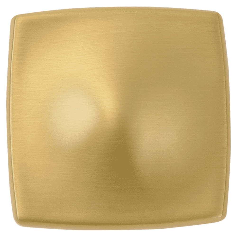 1-1/4" Dover Square Cabinet Knob, Brushed Golden Brass (10/Box) Alt 1 - Image