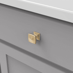 1-1/4" Dover Square Cabinet Knob, Brushed Golden Brass (10/Box) Alt 2 - Image