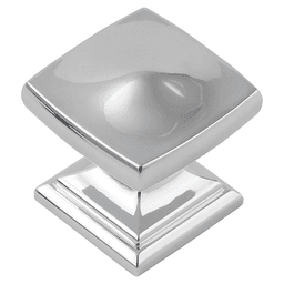 1-1/4" Dover Square Cabinet Knob, Chrome (10/Box) Main - Image