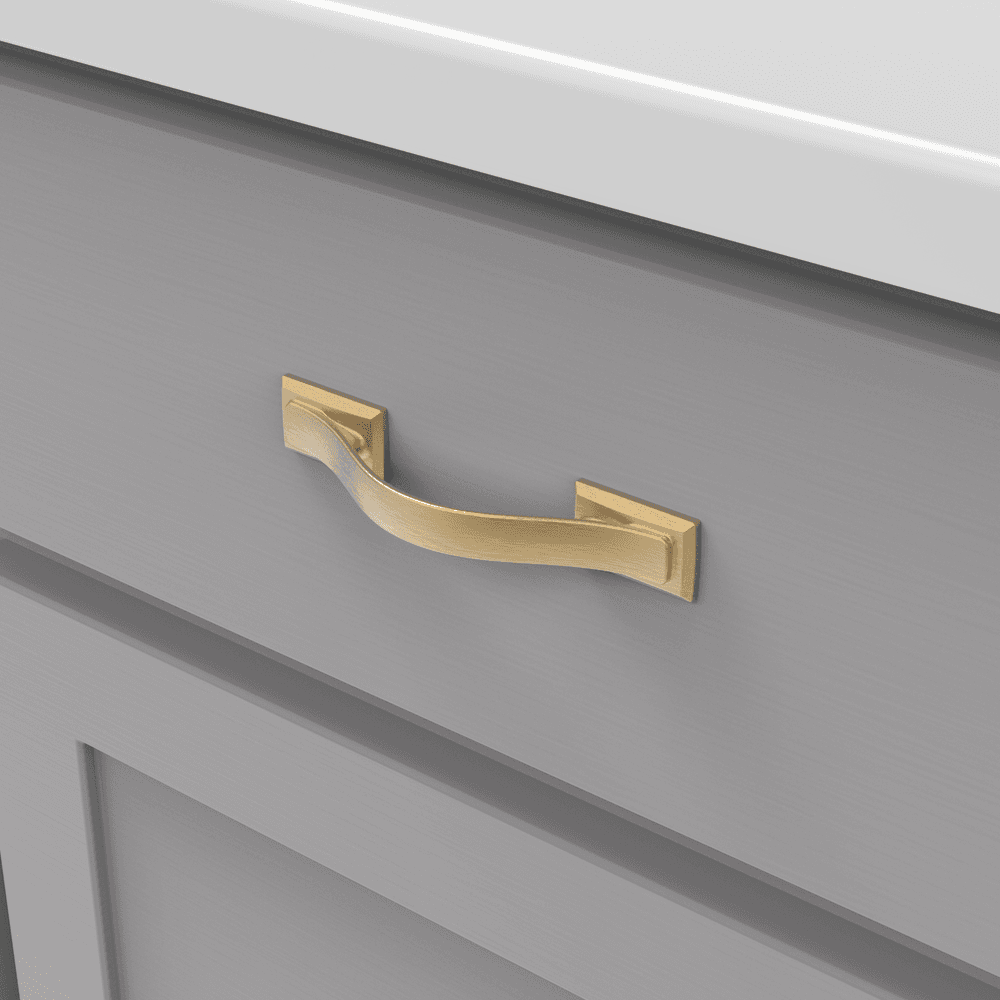 3" Dover Arch Pull, Brushed Golden Brass Alt 2 - Image