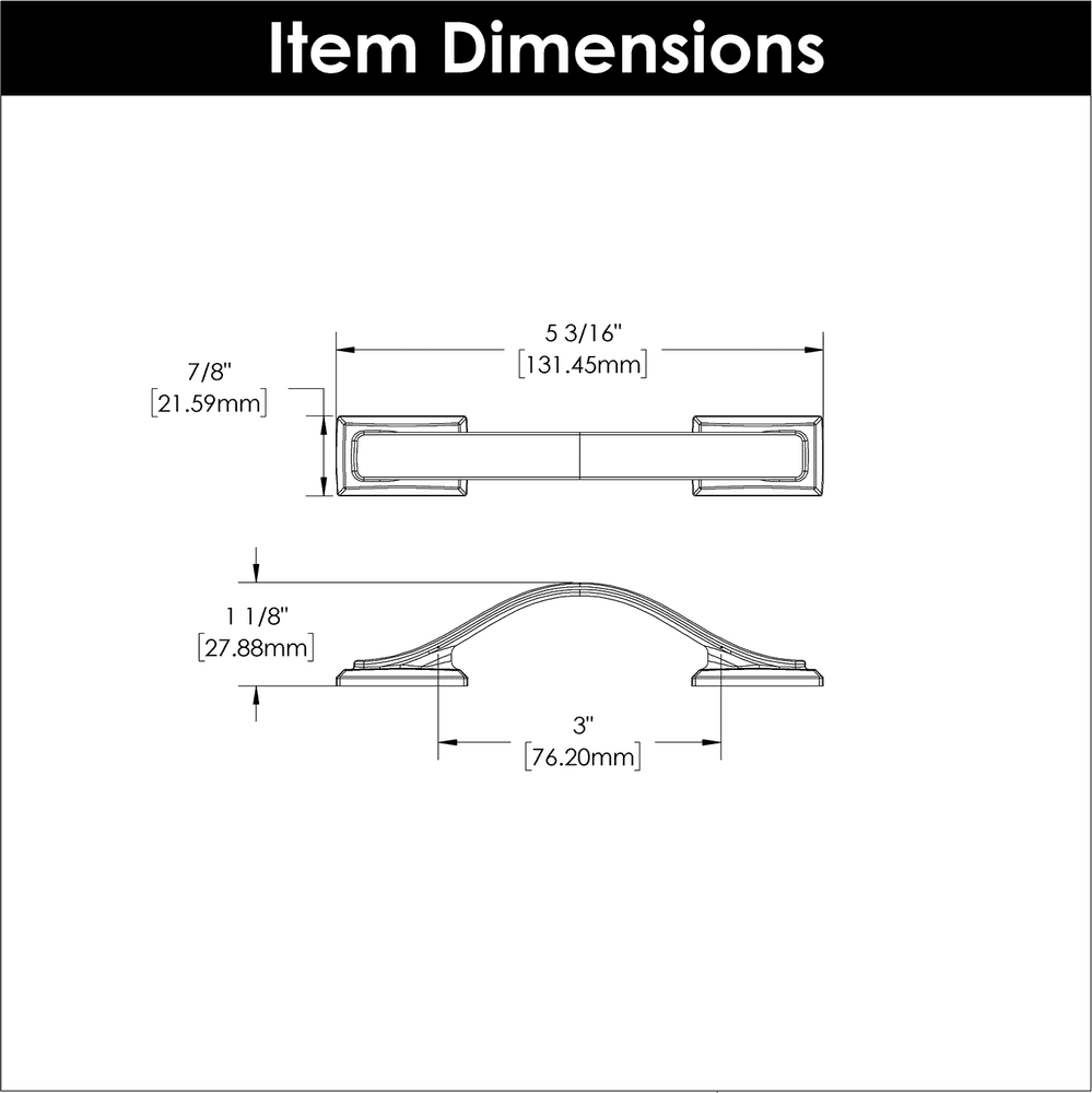 3" Dover Arch Pull, Matte Black Alt 3 - Image