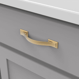 3-3/4" Dover Arch Pull, Brushed Golden Brass Alt 2 - Image