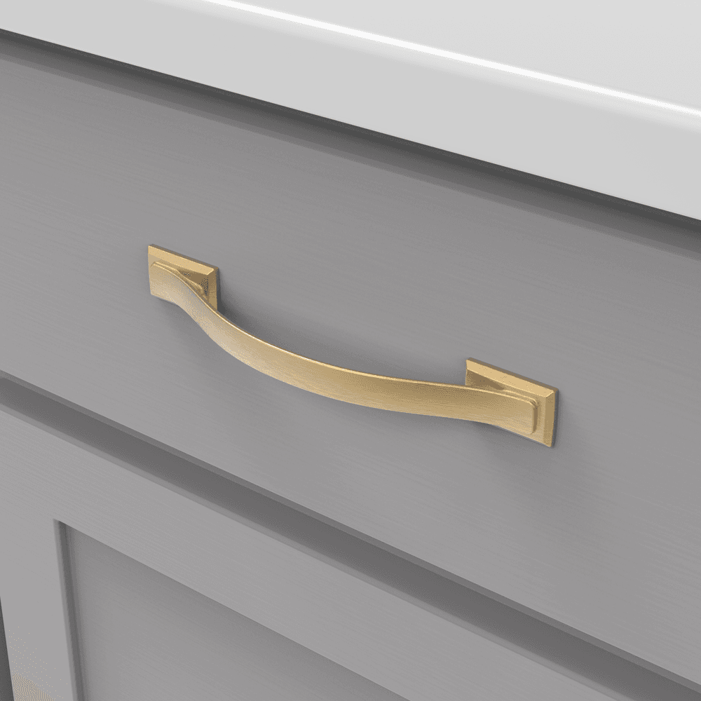 5-1/16" Dover Arch Pull, Brushed Golden Brass Alt 2 - Image