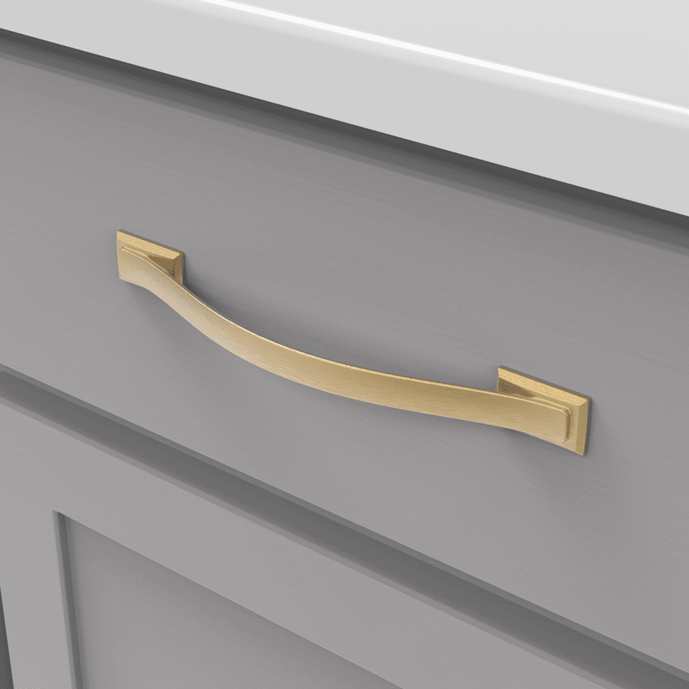 6-5/16" Dover Arch Pull, Brushed Golden Brass Alt 2 - Image