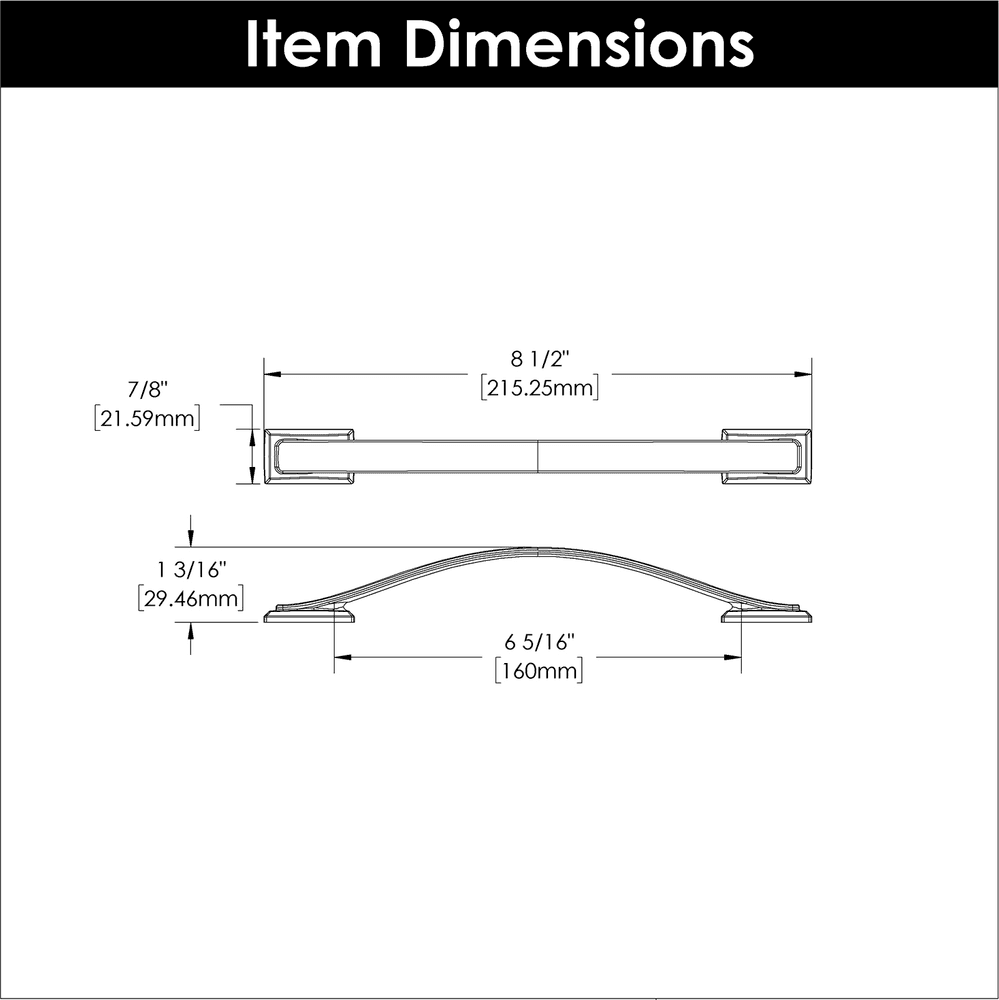6-5/16" Dover Arch Pull, Brushed Golden Brass Alt 3 - Image