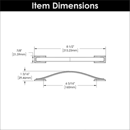 6-5/16" Dover Arch Pull, Brushed Golden Brass Alt 3 - Image