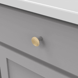 1-1/4" Maven Cabinet Knob, Brushed Golden Brass Alt 3 - Image