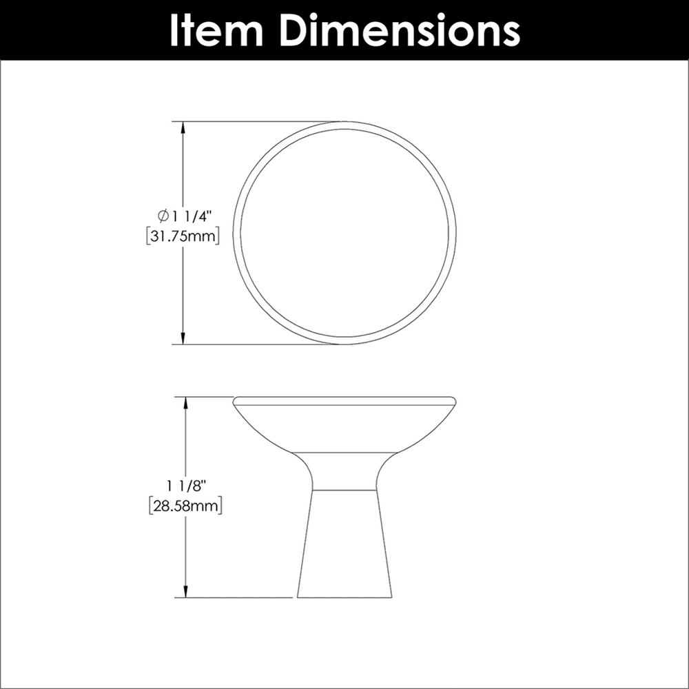1-1/4" Maven Cabinet Knob, Brushed Golden Brass Alt 5 - Image