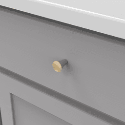 15/16" Maven Cabinet Knob, Brushed Golden Brass Alt 4 - Image