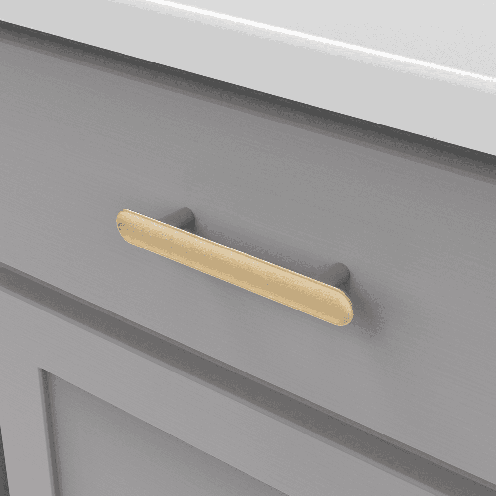3-3/4" Maven Handle Pull, Brushed Golden Brass Alt 5 - Image