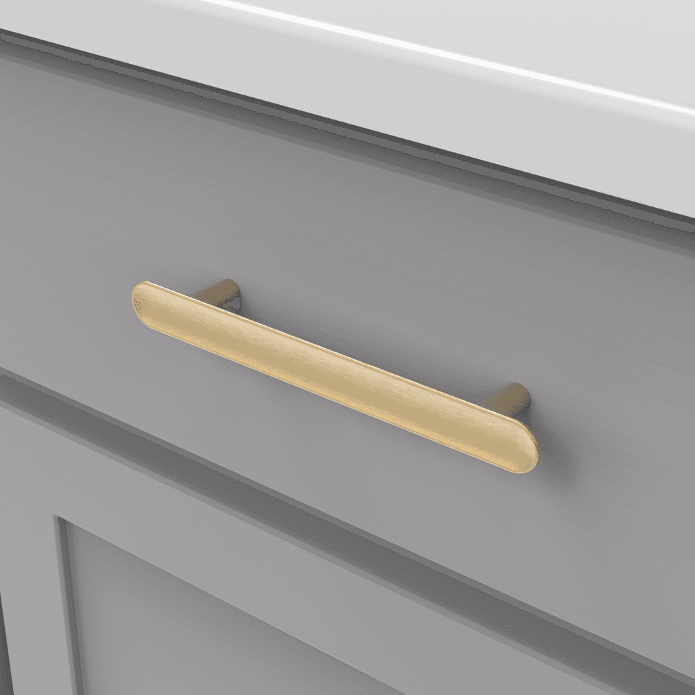 5-1/16" Maven Handle Pull, Brushed Golden Brass Alt 5 - Image