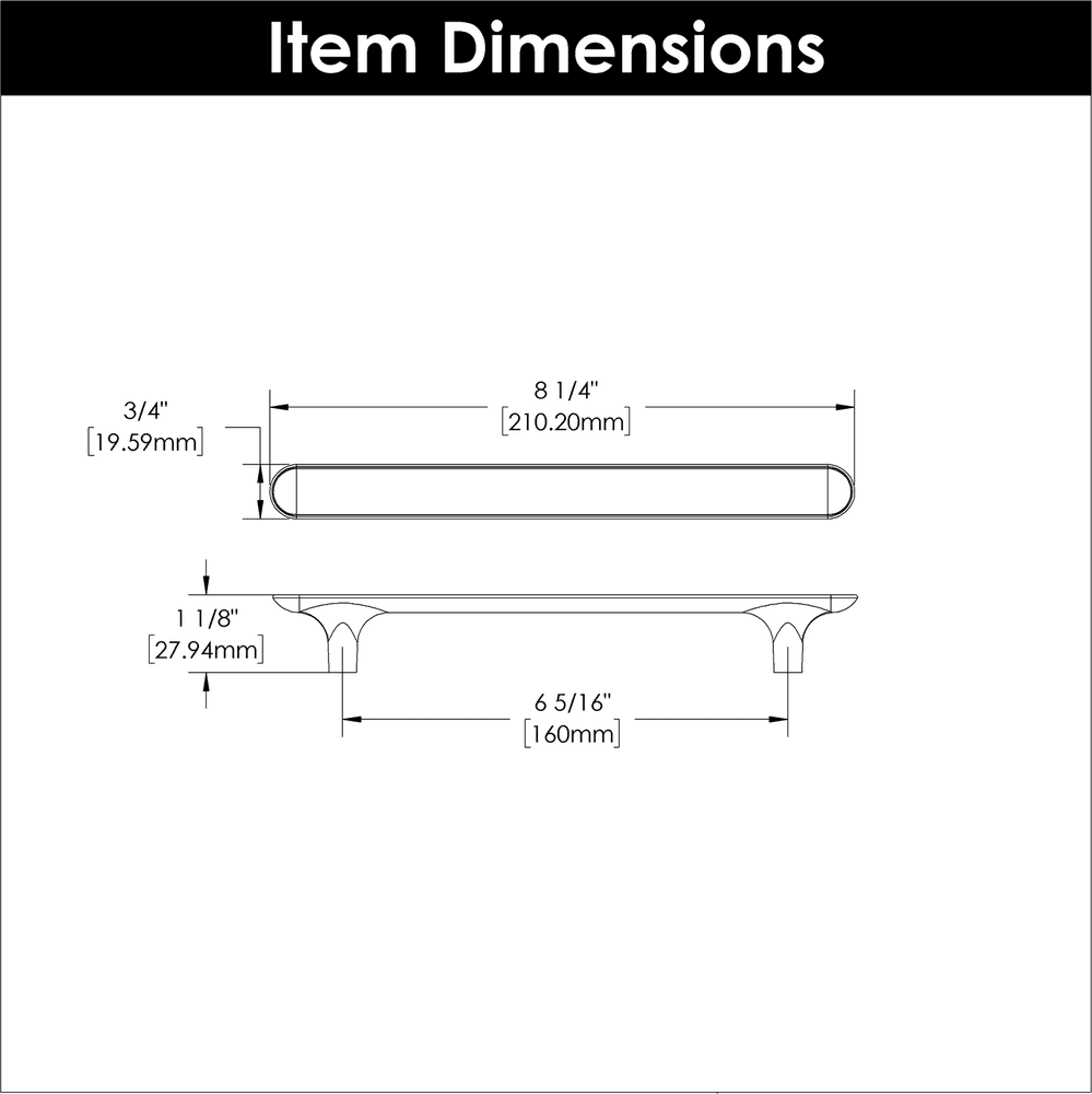 6-5/16" Maven Handle Pull, Brushed Golden Brass Alt 6 - Image