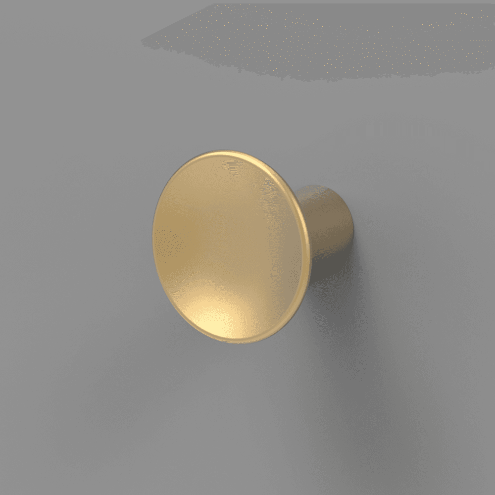 2-5/16" Maven Hook Cabinet Knob, Brushed Golden Brass Alt 3 - Image