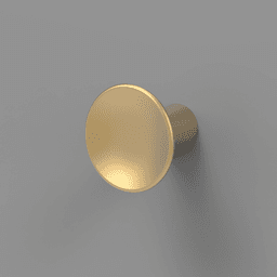2-5/16" Maven Hook Cabinet Knob, Brushed Golden Brass Alt 3 - Image