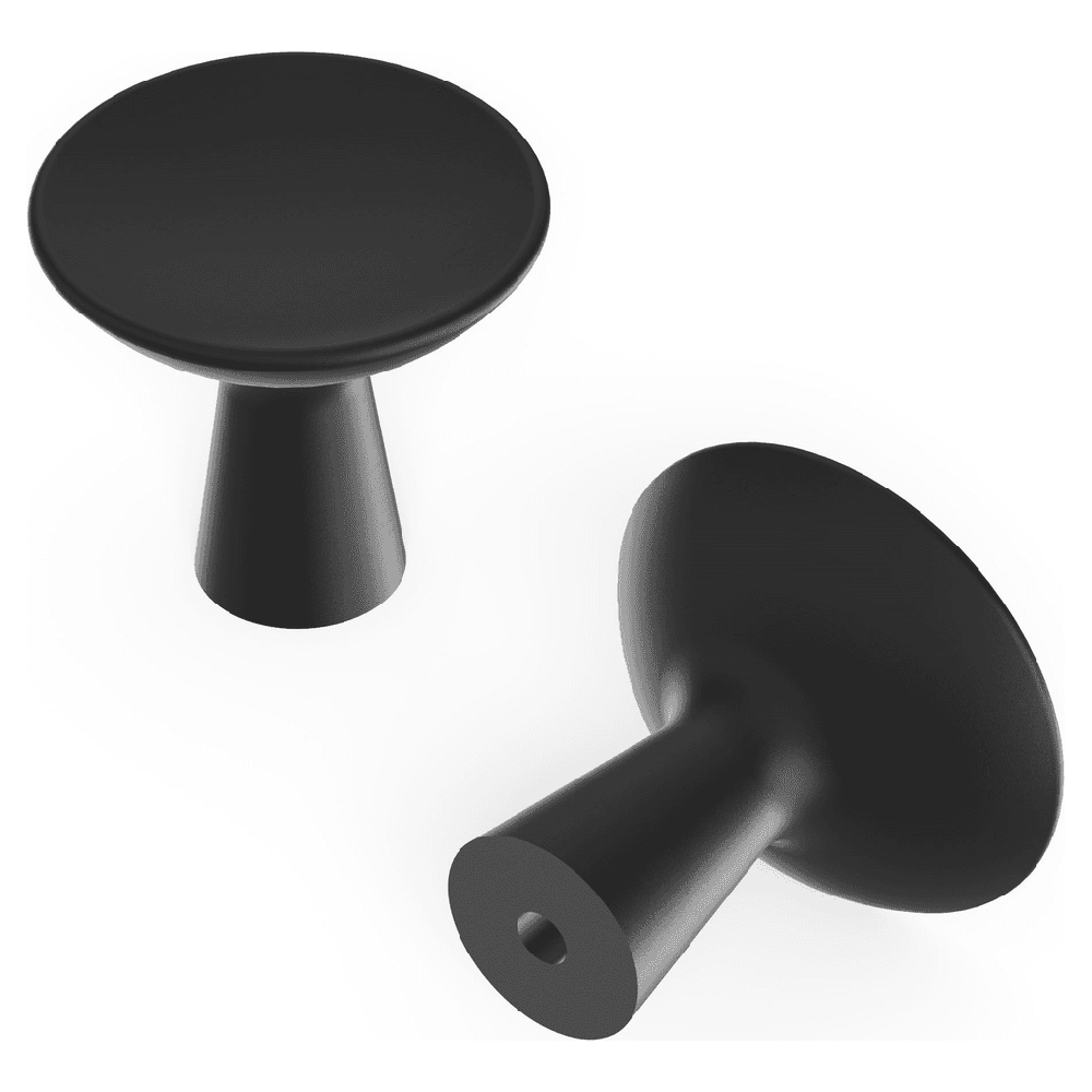 2-5/16" Maven Hook Cabinet Knob, Matte Black Main - Image