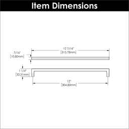 12" Skylight Handle Pull, Matte Black Alt 3 - Image