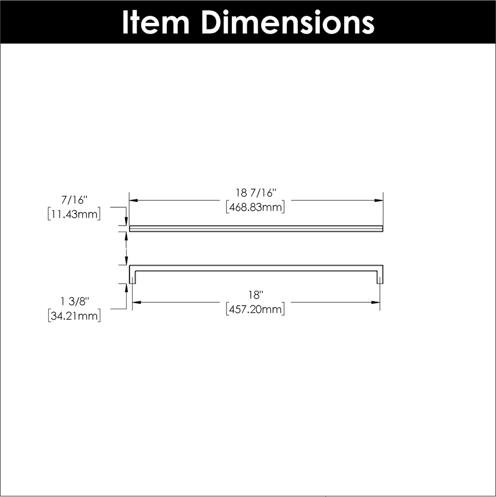 18" Skylight Handle Pull, Stainless Steel (5/Box) Alt 3 - Image