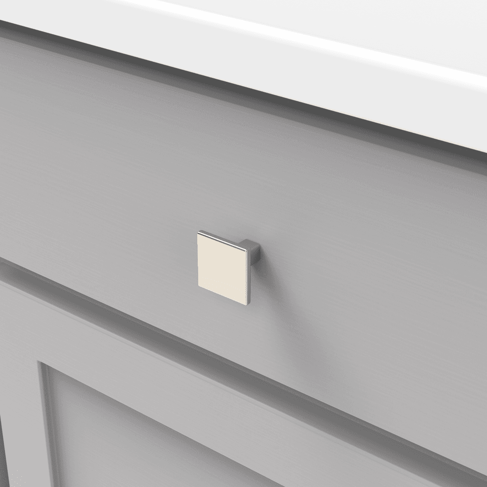 1-1/4" Skylight Square Cabinet Knob, Brushed Golden Brass (10/Box) Alt 2 - Image