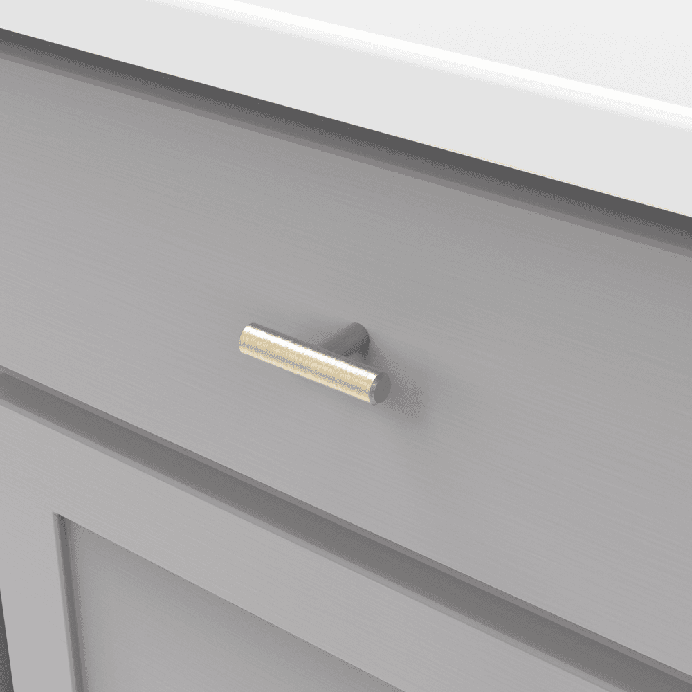 2-3/8" x 1/2" Bar Pulls T-Cabinet Knob, Brushed Black Nickel (10/Box) Alt 1 - Image