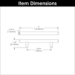 3-3/4" Bar pulls Cabinet Pull, Brushed Black Nickel (10/Box) Alt 1 - Image