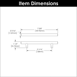 5-1/16" Bar pulls Cabinet Pull, Brushed Black Nickel (10/Box) Alt 1 - Image